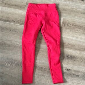 Women’s red thick lined leggings